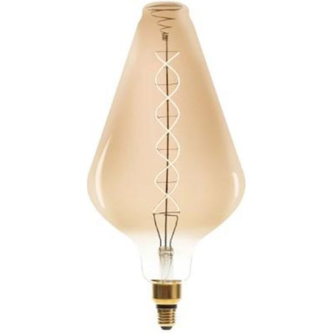 Ampoule LED Torsadée "Cône" 40cm Ambre