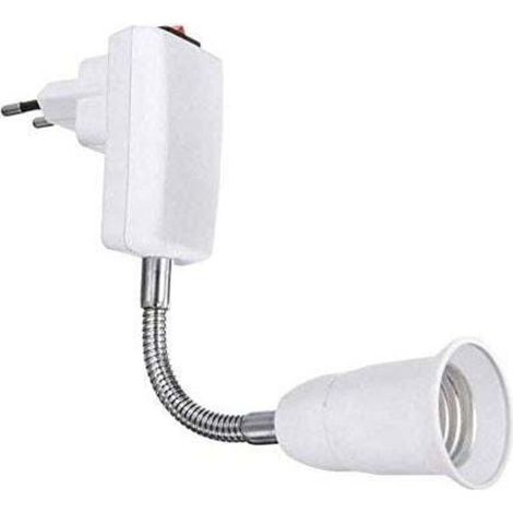 E27-Fassung mit Schalter für Küchenwandleuchte, 220 V Wechselstrom, E27-Lampenfassung, kabelloser Wandstrahler für Leselampe, Garagenleuchte (Leuchtmittel nicht enthalten) - Crezuo