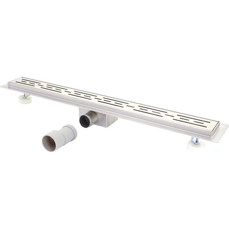 Duschrinne HHG-816a, Bodenablauf Abflussrinne Duschablauf, Edelstahl Siphon 50-120cm 120cm