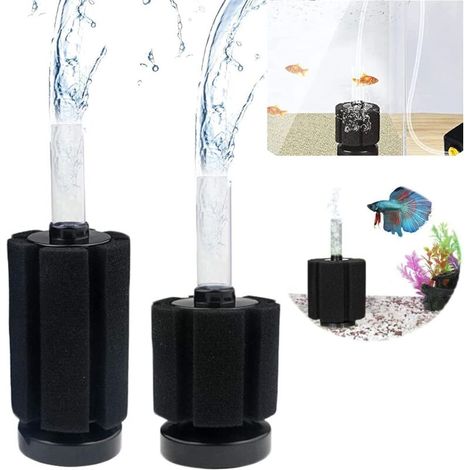 Lot de 2 filtres pour aquarium betta, filtre biochimique à éponge, aquarium (1/5)