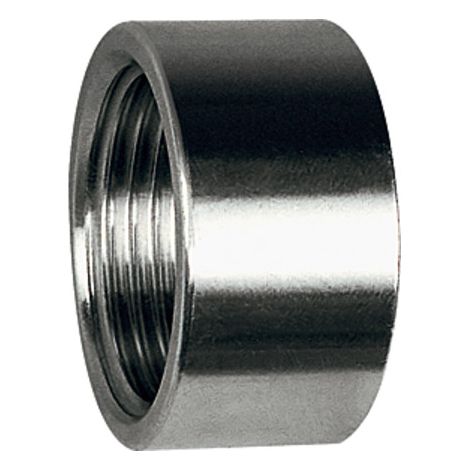 Riegler Muffe, rund, kurze Ausführung, G 1 1/4, Edelstahl 1.4408 (1/2)
