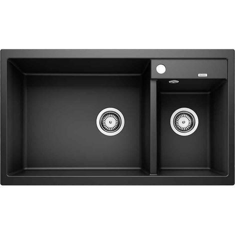 Blanco Metra 9 - Évier en silgranit, 860x500 mm, bac à gauche, noir 525936