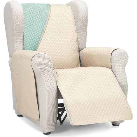 Housse de canapé 1 Place/Relax - Beige/Verde Acqua (1/5)