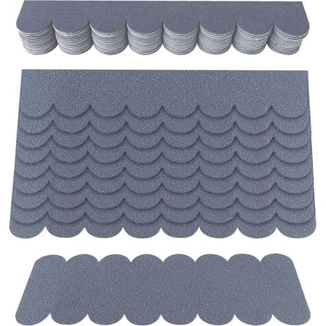 32 Dachschindeln, selbstklebende Bitumen-Dachpappe, Grau, für Vogelhäuser und Modellbau (1/5)
