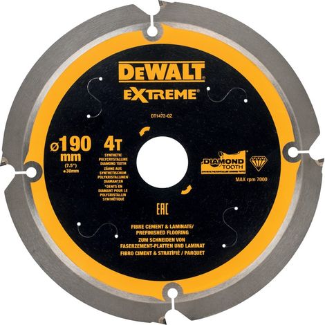 Hojas para sierra circular Multi-Material, 190 mm, 4T  DeWalt DT1472-QZ