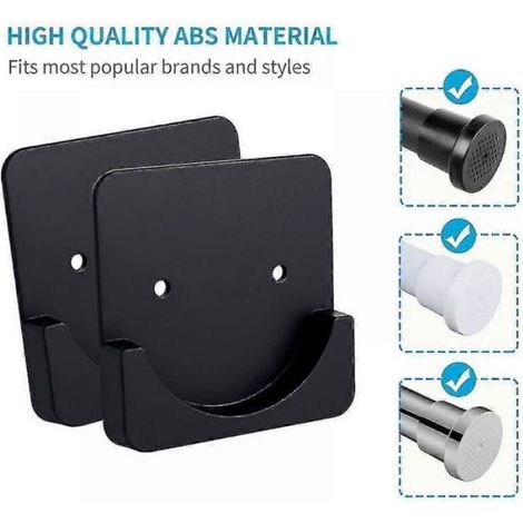 Support adhésif sans perçage pour tringle à rideau – 3M, lot de 2 (1/4)