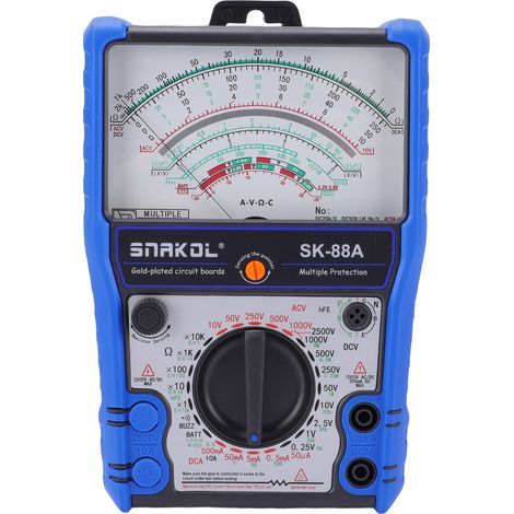 Multimètre analogique avec étui en silicone et support magnétique pour la réparation d'appareils électroménagers et l'enseignement de la maintenance électrique (1/5)