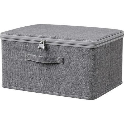 Stoff-Aufbewahrungsbox, abschließbare Box mit Zahlenschloss, 1 x groß, qualifiziert (1/5)