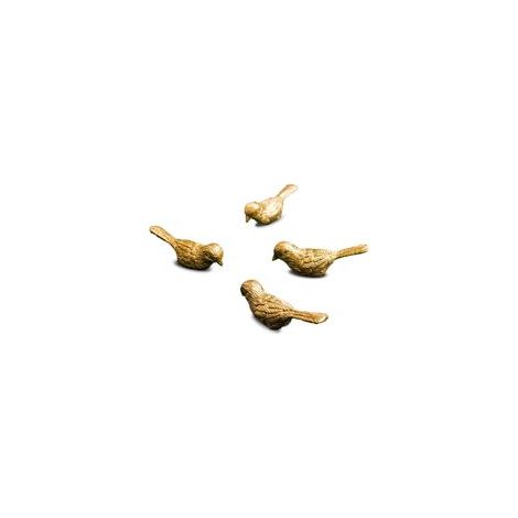 Set di 4 maniglie per cassetti vintage in lega di zinco, decorative a forma di uccello, per mobili, cucina, accessori per la casa, color oro - Crezuo