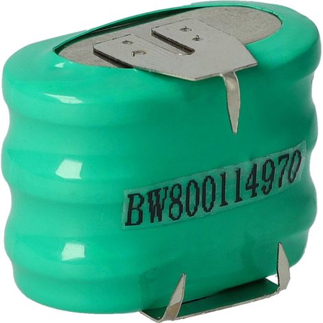vhbw NiMH Ersatz Knopfzellen-Akku Typ 3/V150H 3-Pins 150mAh 3,6V kompatibel mit Modellbau-Akkus, Solar-Leuchten, Auto Alarm-Sirene uvm.