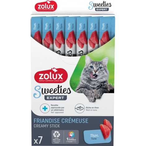 Zolux  dulces  Golosina cremosa para gatos 14 g - Atún 7x14 g