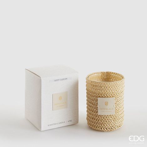 EDG Enzo De Gasperi Candela Embrace con Profumo H 13 Cm Soft Clouds Scatola Regalo