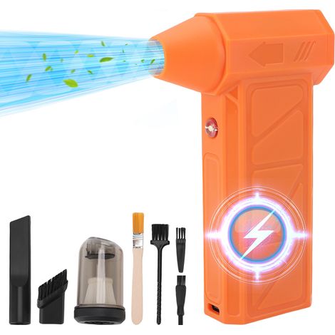 Ventilateur Puissant pour Camping Barbecue Nettoyage Pneu à Main Eau Neige Orange - KZQ (1/5)