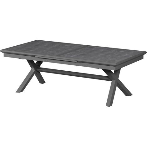 Ausziehbarer Gartentisch Axiome Schiefergrau Granit - 12 Plätze (1/4)