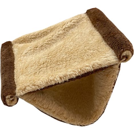 1 Hamac pour petits animaux, double couche en polaire, plateforme de saut, facile à nettoyer, pour écureuils et chinchillas (1/5)