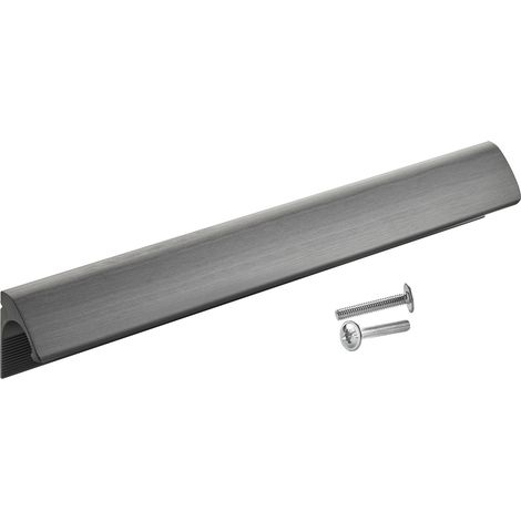 SOTECH Griffleiste Blackline ELEGANCE Aluminium schwarz matt eloxiert (Möbelgriff deckt alte Bohrlöcher ab) BA 192 mm L: 212 mm, 1 Stück (1/5)