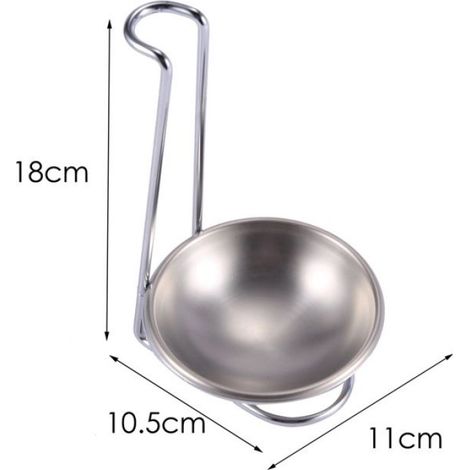 2X Support de Cuillere en Acier Inoxydable, Manche Long Vertical Soupe Economie Support (1/5)