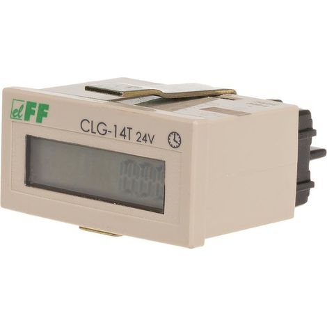 Contatore del tempo di funzionamento montato su pannello, non azzerabile 24 V CC CLG-14T-24V