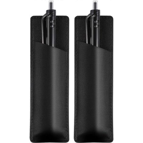 Lot de 2 porte-stylos magnétiques, étui à stylos en cuir, étui à stylos en PU (1/4)