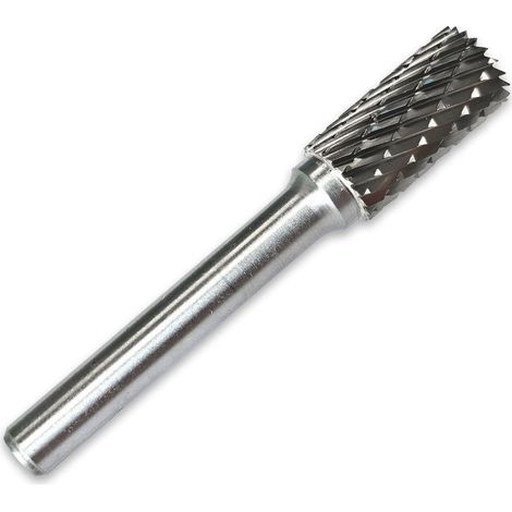 Fraise Carbure de Tungstene Lime Cylindrique Bout Coupant 10 mm - Queue lisse 6mm - Grande dureté jusqu'à HRC70 (1/2)