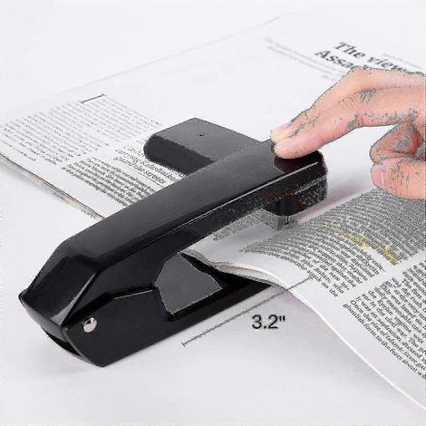 Agrafeuse à bras pivotant, capacité de 25 feuilles, table rotative à 360 degrés pour la reliure de brochures ou de livres (1/4)