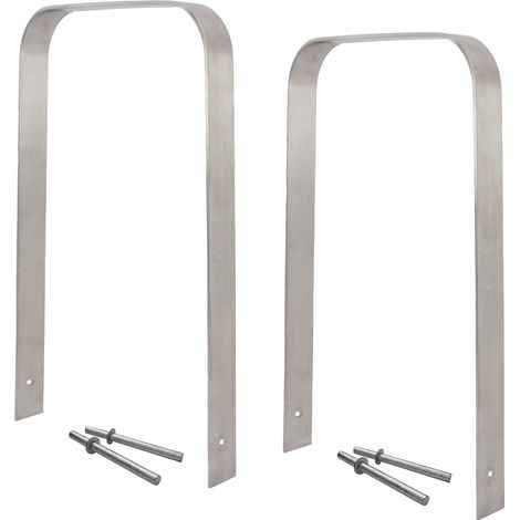 2 x Fahrradanlehnbügel 117 x 80 cm Edelstahl 13 mm Fahrradständer Anlehnständer Parker Typ U (1/5)