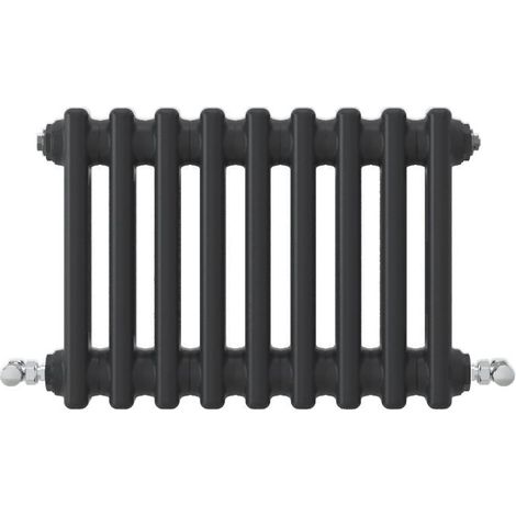 Acezanble Horizontal Traditional Cast Iron Style Radiator 300x425mm 3 Column Black (1/4)