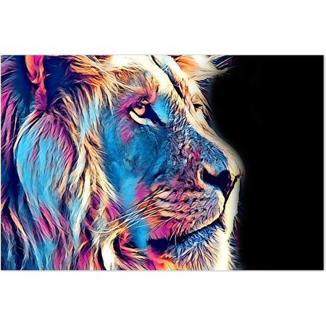 Affiche Lion profil wall - 60x40cm - made in France (1/5)