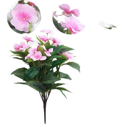Bouquet de fleurs artificielles réalistes en soie pour mariage, maison, jardin, décoration de jardin, fausses plantes résistantes aux UV, arrangement floral, centre de table, décoration de (1/5)