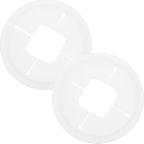 Lot de 2 couvercles en silicone de 86 mm pour bocaux Mason à ouverture standard, pour boire et fermenter, avec couvercle blanc (1/5)