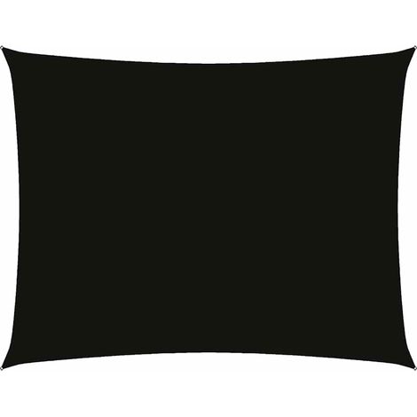 Vela Parasole Telo Ombra Parasole a Vela Oxford Rettangolare 3,5x5 m Nero (1/4)