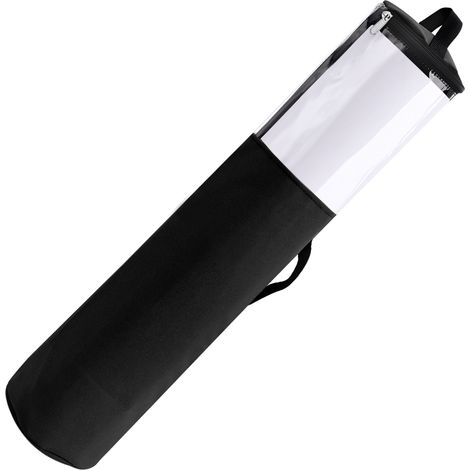 Sac de rangement en papier d'emballage, conteneur d'emballage cadeau en Nylon de 40 pouces avec fenêtre en PVC transparent noir (1/5)