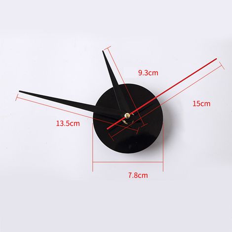 Petite horloge murale minimaliste et créative de style européen noir de 40 cm, silencieuse et à monter soi-même, en acrylique, avec autocollant mural 3D pour chambre ou bureau. (1/5)