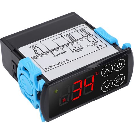 Thermostat tactile numérique PID régulateur température AC220V chauffage refroidissement affichage LED (1/5)