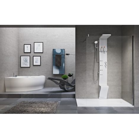 Colonne de douche NOVELLINI DRESS PLUS blanche 213 cm-Blanc-Blanc-28 -- (1/3)