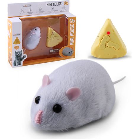 Ferngesteuerte Plüschmaus, realistisches Spielzeug für Katzen und Ratten, bequeme Kunstmaus (1/5)