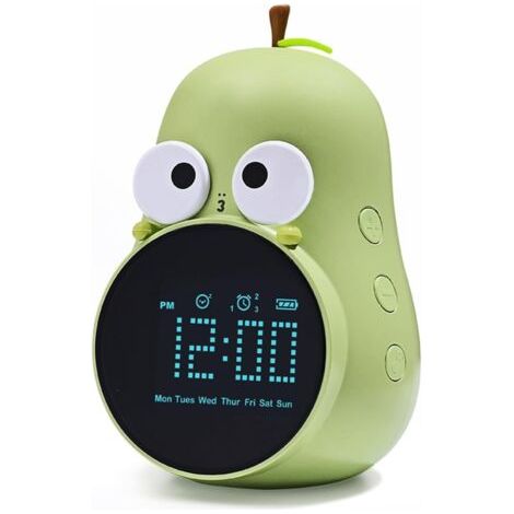 Réveil Lumineux pour Enfants Cute Ampoule Réveil Creative Lampe de Chevet Veilleuse Programmable Fonction Snooze Wake Up Réveil pour Filles Garçons Ecoliers Vert (1/5)