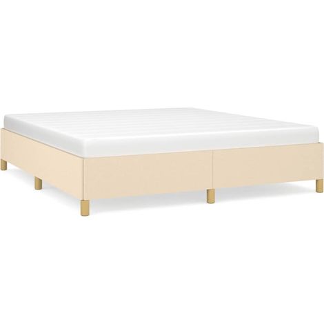 Maison Exclusive - Boxspringbettgestell Creme 160x200 cm Stoff