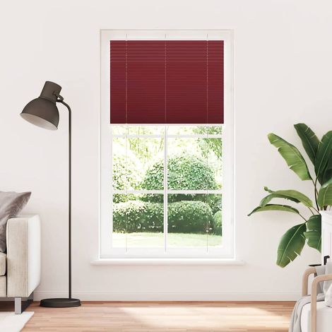 Maison Exclusive - Estor Plisado rojo burdeos 80x200 cm Tela Anch