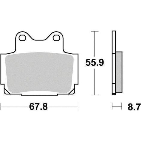 Plaquette de frein Semi-Métal Eco-Friction Route - R90