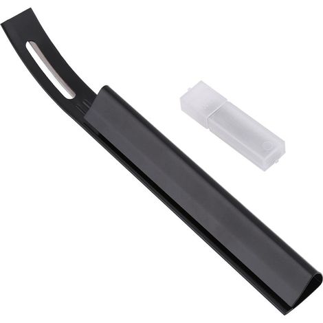 Biseauteuse de sécurité noire pour cuir - Lame d'affinage pour plis et coutures - Outil de maroquinerie DIY (1/5)