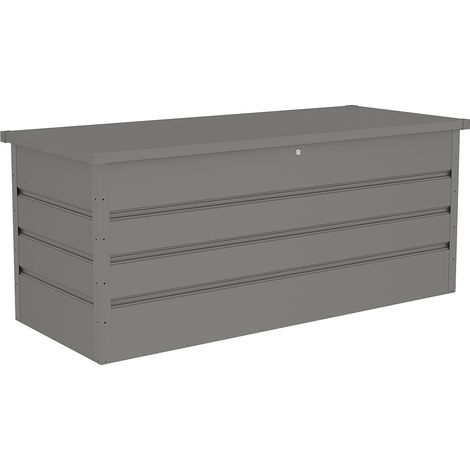 Baule portaoggetti da giardino in Acciaio galvanizzato Grigio 750 litri - TOMASO