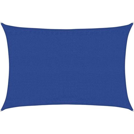 Vela Parasole Telo Ombra Parasole a Vela 160 g/m² Rettangolare Blu 3,5x5 m in HDPE (1/5)