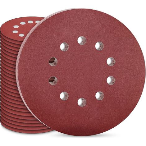 Schleifscheiben 225mm Klett 30 Stück Körnung P240 10 Loch (1/5)