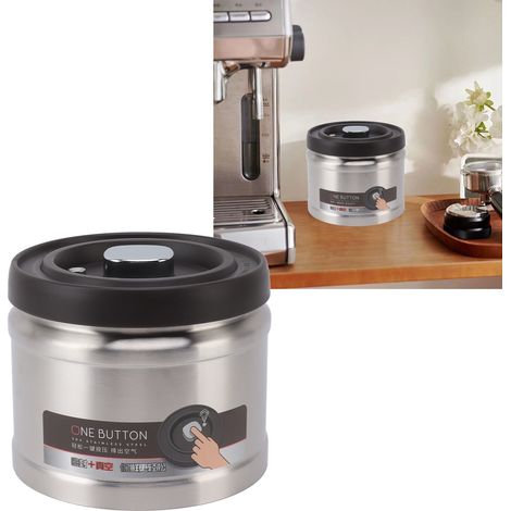 Boîte de conservation sous vide en acier inoxydable 304, type presse, 1100 ml, acier inoxydable naturel (1/5)