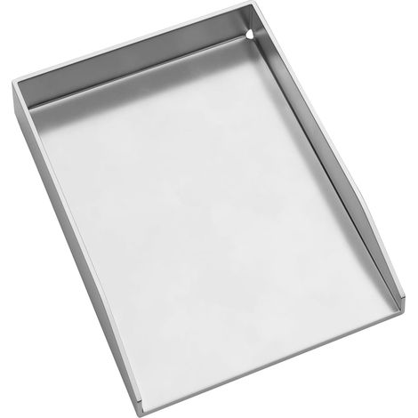 Plancha Universal BBQ Plate, 20 x 30 cm, Solid Stainless Steel, Rectangular, Suitable for Gas Barbecue and Charcoal Barbecue (1/5)