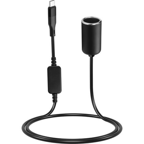 USB-C-Stecker auf 12V 18W Zigarettenanzünder-Ladekabel für Dashcams, Radarwarner, GPS-Geräte, LED-Lichtleisten für Autos und elektronische Geräte (1/5)