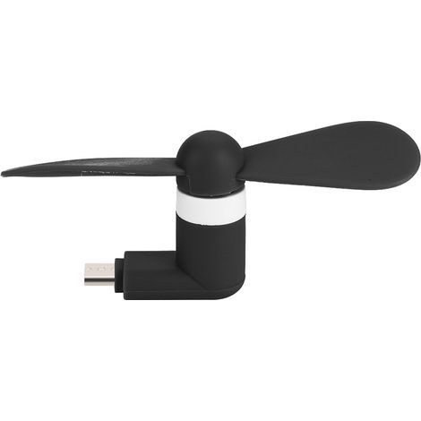 Ventilateur USB Mini Portable Silencieux pour Smartphones Android OTG (Noir)