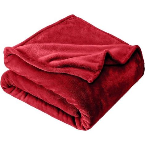 Couverture de canapé en flanelle douce et moelleuse, 100 x 150 cm, chaude et légère, pour canapé et lit, couleur café. (1/5)