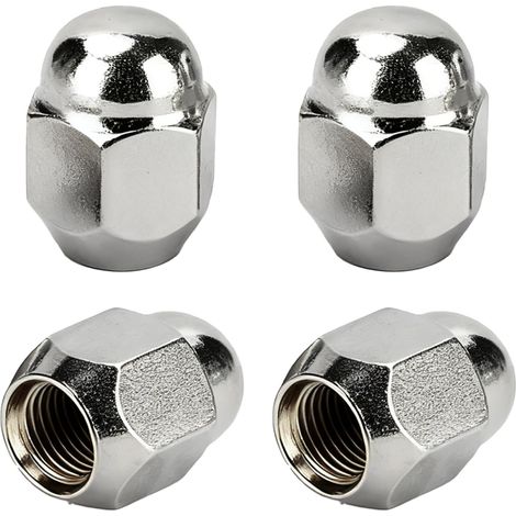 4PCS Écrous de roue M121.25, Écrous hexagonaux en alliage chromé pour Teana X-Trail Sylphy Tiida, Écrous de roue universels pour la plupart des voitures (1/5)